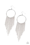 Streamlined Shimmer - White Earrings