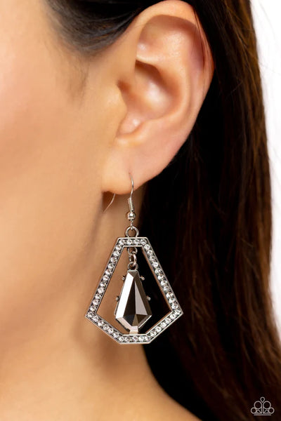 Poshly Photogenic - Silver Earrings