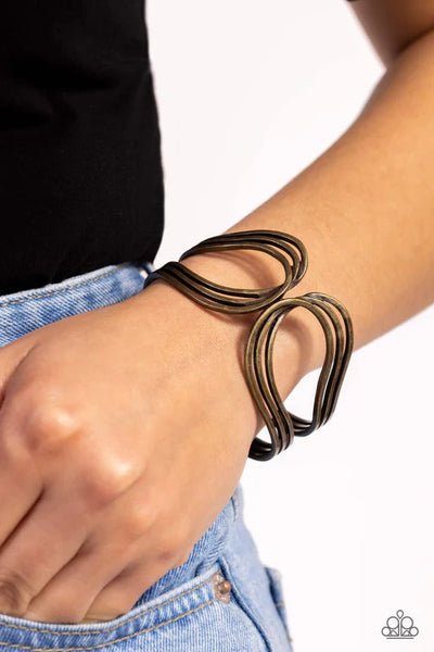 Shockwave Attitude - Brass Bracelet