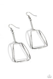 Trapezoidal Transcendence - Silver Earring