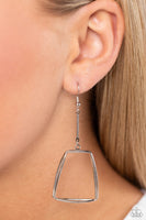 Trapezoidal Transcendence - Silver Earring