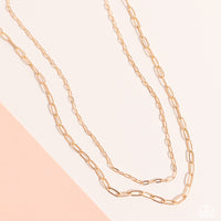 Polished Paperclips - Gold Necklace