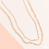 Polished Paperclips - Gold Necklace