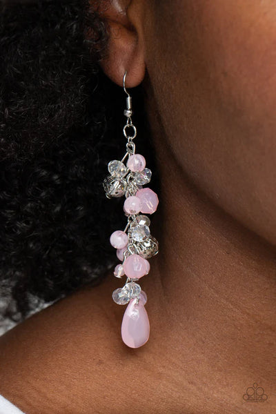 Cheeky Cascade - Pink Earrings