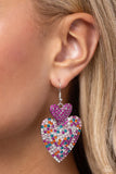 Flirting Flourish - Pink Earrings