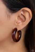 Glassy GAZE - Brown Earring