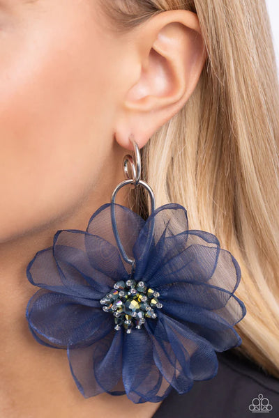 Cosmopolitan Chiffon - Blue Earrings