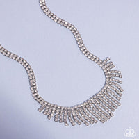 Daring Decadence - White Necklace