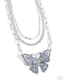 Winged Wonder - Blue Necklace