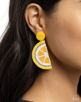 Lemon Leader - Yellow Post Earrings