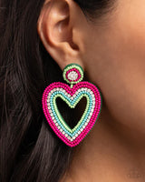 Headfirst Heart - Green Post Earrings