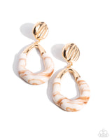 High-Sheen Swirls - Gold Earring