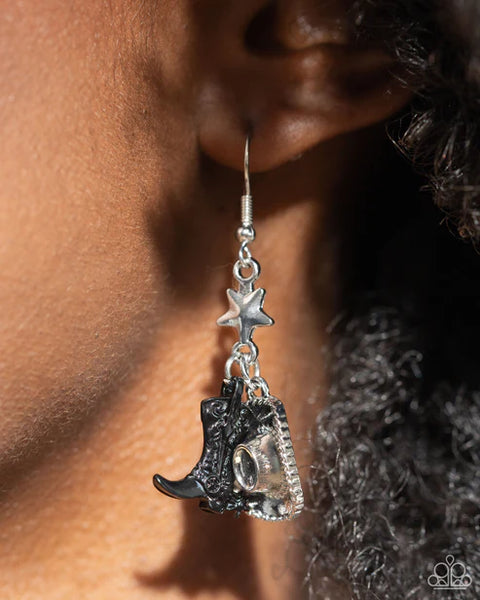 Rodeo Royalty - Black Earrings