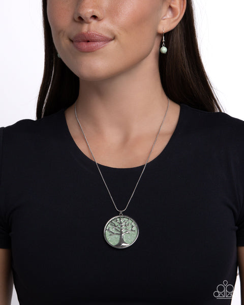 Tree Talisman - Green Necklace