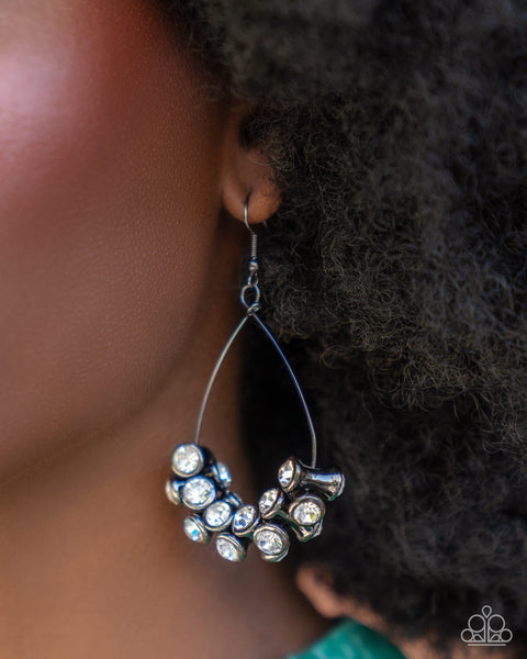 Courageous Chandelier - Black Earring