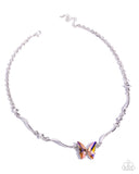 Gliding Glitz - Orange Necklace