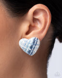 Sweetheart Stitching - Blue Earring