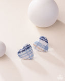 Sweetheart Stitching - Blue Earring