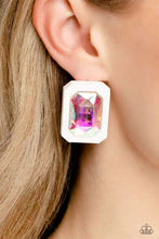 Paparazzi Edgy Emeralds - Multi Post Iridescent Earring0.