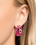 Historic Hearts - Pink Earrings