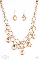 Show-Stopping Shimmer - Gold Necklace
