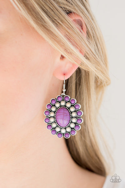 Paparazzi Stone Solstice - Purple Earrings