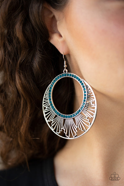 Paparazzi Mod Mood - Blue Earrings