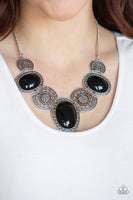 Paparazzi The Medallion-aire - Black Necklace