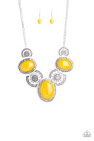 Paparazzi The Medallion-aire - Yellow Necklace