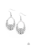 Stylish Serpentine - Silver Earring