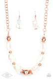 Paparazzi Iridescently Ice Queen - Copper Necklace
