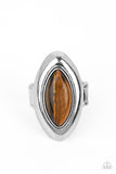 Paparazzi Sahara Seer - Brown Ring