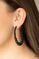 Paparazzi Glamour Graduate - Black Earrings