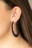 Paparazzi Glamour Graduate - Black Earrings