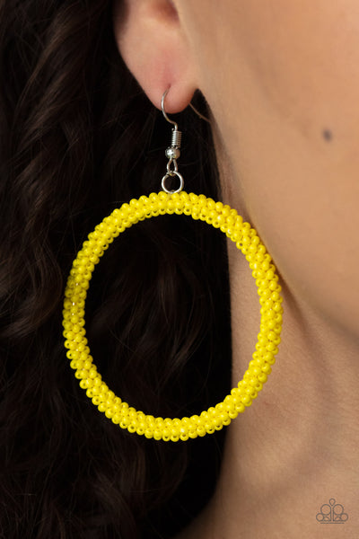 Paparazzi Beauty and the BEACH - Yellow Earring