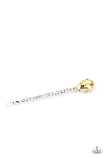 Paparazzi Princess Precision - Yellow Hairpin