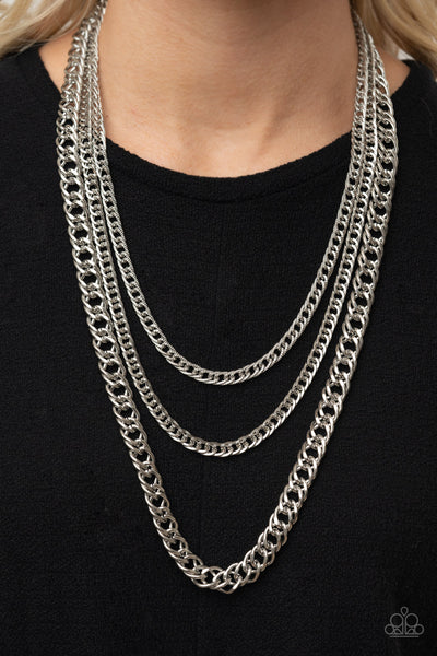 Paparazzi Chain of Champions - Silver Necklace