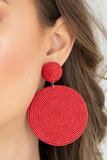 Paparazzi Circulate The Room - Red Earrings