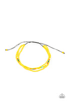 Paparazzi Basecamp Boyfriend - Yellow Bracelet