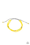 Paparazzi Basecamp Boyfriend - Yellow Bracelet