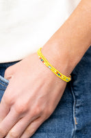 Paparazzi Basecamp Boyfriend - Yellow Bracelet