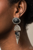 Paparazzi Earthy Extravagance - Black Earrings