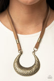 Paparazzi Majorly Moonstruck - Brass Necklace