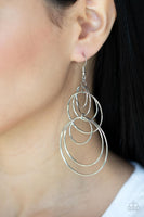 Paparazzi I Feel Dizzy - Silver Earrings