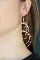 Paparazzi I Feel Dizzy - Gold Earrings