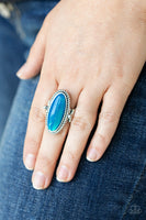 Paparazzi Oval Oasis - Blue Ring