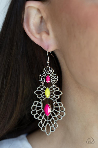 Paparazzi Flamboyant Frills - Multi Earrings