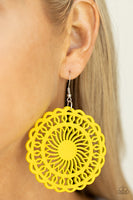 Paparazzi Island Sun - Yellow Earrings