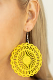 Paparazzi Island Sun - Yellow Earrings