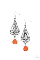 Paparazzi Transcendent Trendsetter - Orange Earring